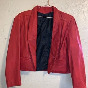 Leather blazer
